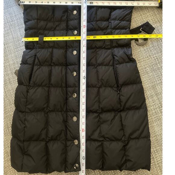 POIVRE BLANC Long Line Prime Duck Down Belted Puffer Coat Jacket Black Snow M - Picture 9 of 9